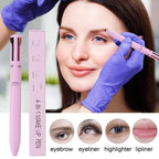 4 In 1 Eyeliner Eyebrow Pencil Contour Pen Long Lasting Waterproof for girls
