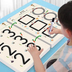 A4 Kids Educational Learning Tracing Book | 64 Pages Dot-to-Dot Activity Workbook with 2 Markers & Duster