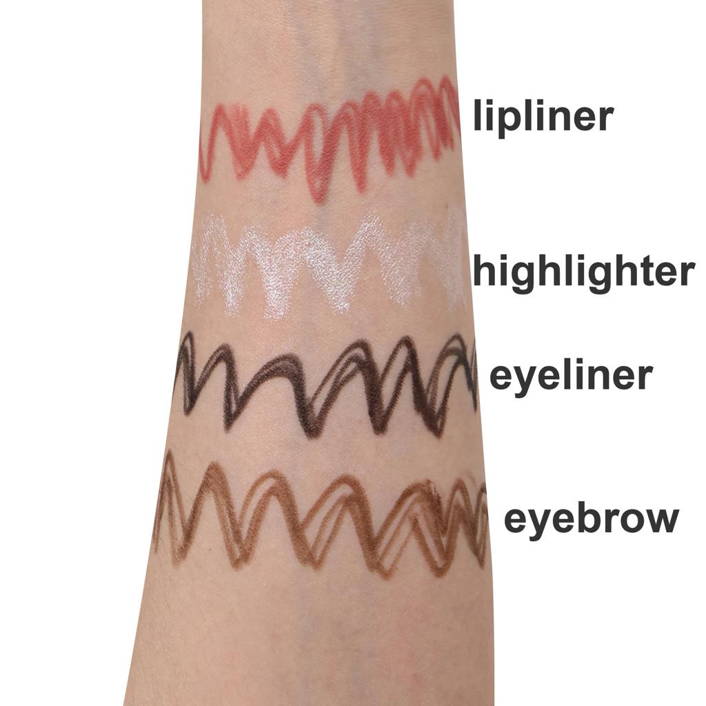 4 In 1 Eyeliner Eyebrow Pencil Contour Pen Long Lasting Waterproof for girls